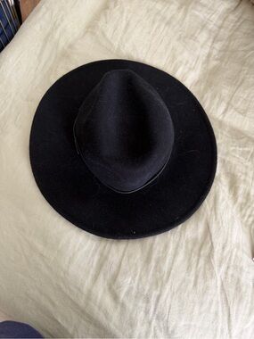 Abercrombie & Fitch Black Wide-Brim Felt Fedora